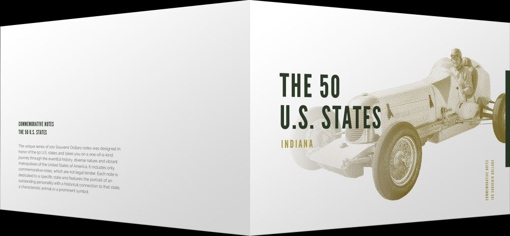 Souvenirschein 100 Dollar Indiana - Heimat des Motorsports