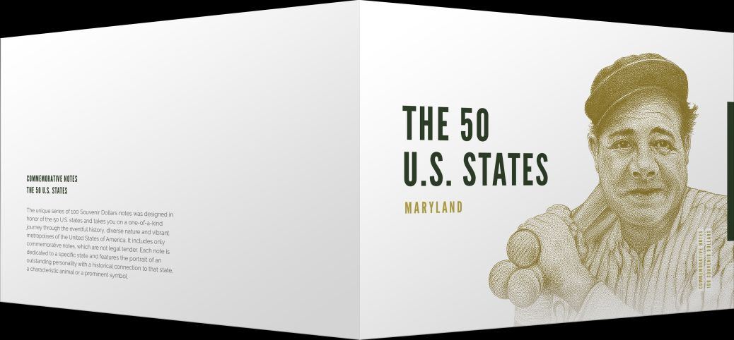 Souvenir note 100 Dollar Maryland - State of the Old Series