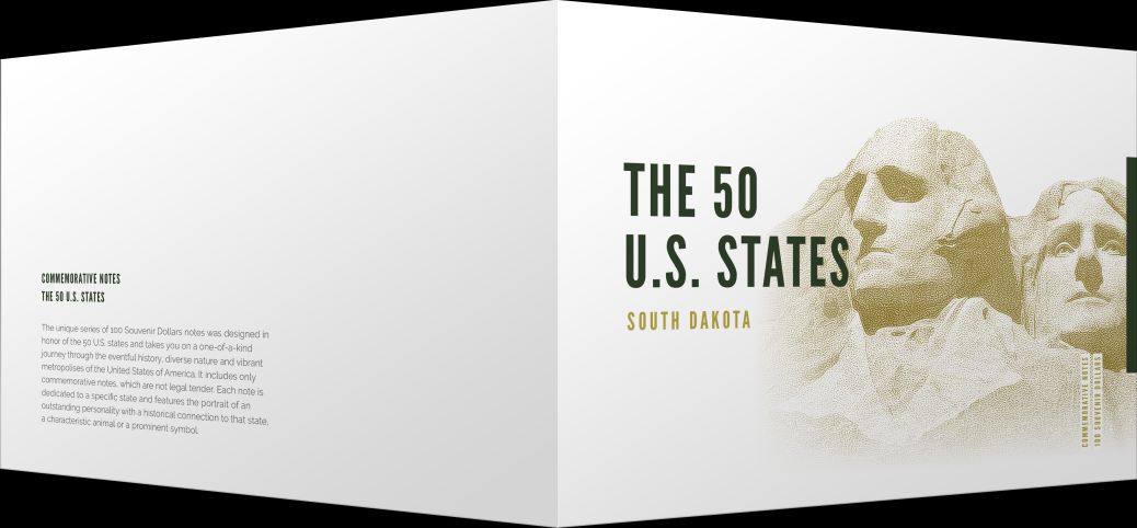 Souvenirschein 100 Dollar South Dakota - The Mount Rushmore State
