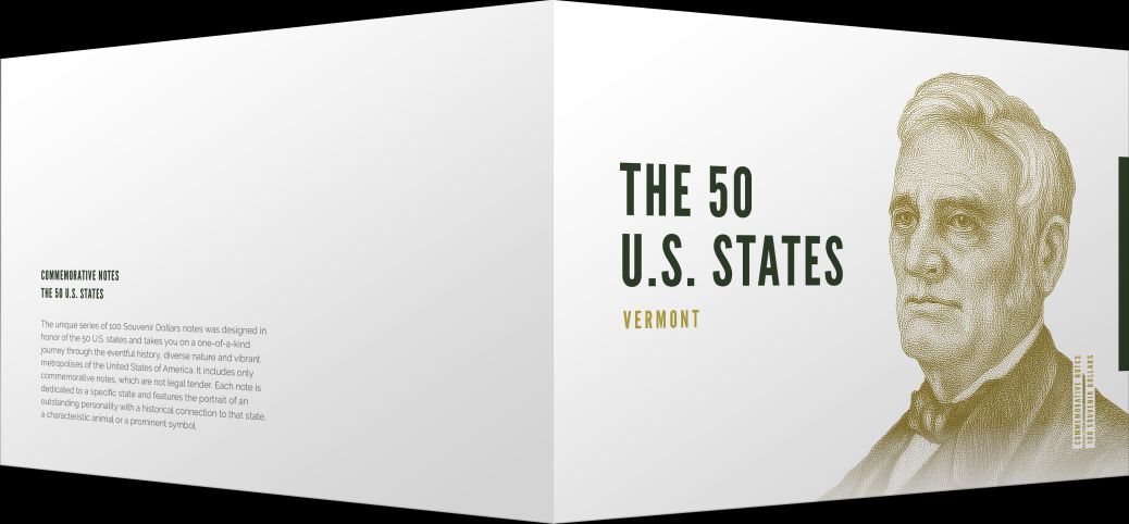 Souvenirschein 100 Dollar Vermont - Der Staat der Grünen Berge