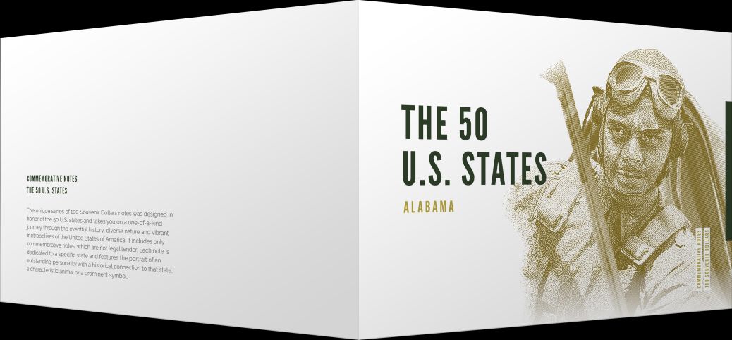 Souvenirschein 100 Dollar Alabama - Herz des Südens