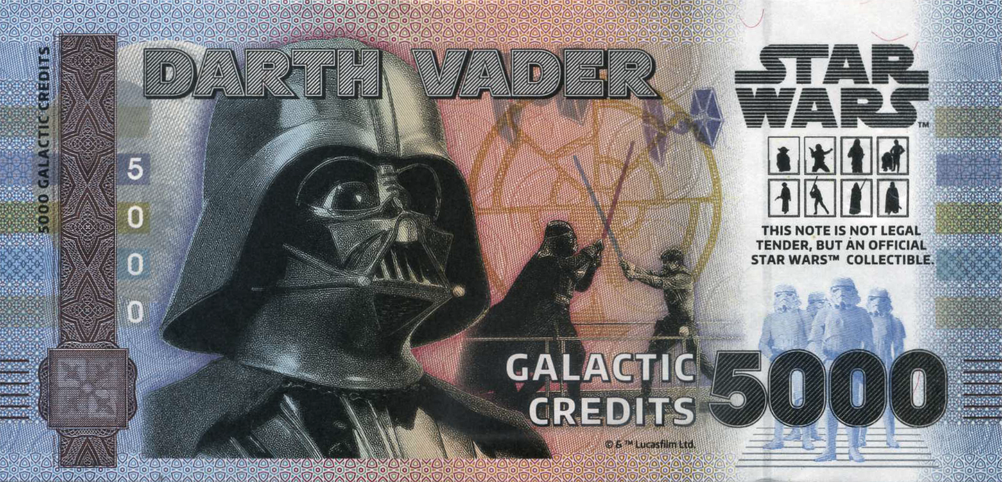 Darth Vader Star Wars - 5.000 Galactic Credits Souvenirschein