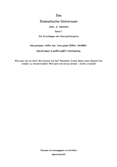 Das Dramatische Universum I