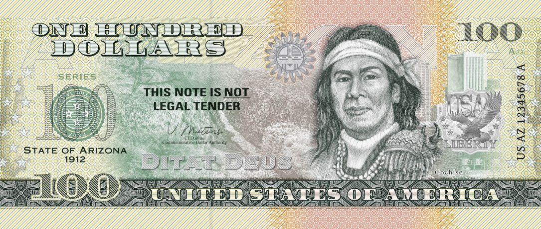 Souvenir note 100 Dollar Arizona - The Grand Canyon State