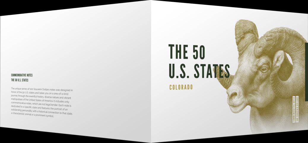 Souvenir note 100 Dollar Colorado - The Century State