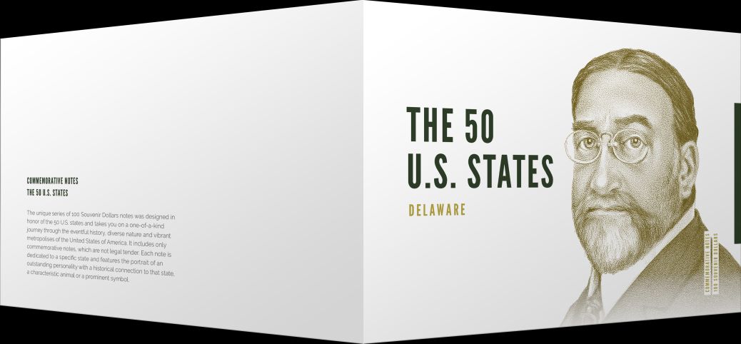 Souvenir note 100 dollars Delaware - The First State