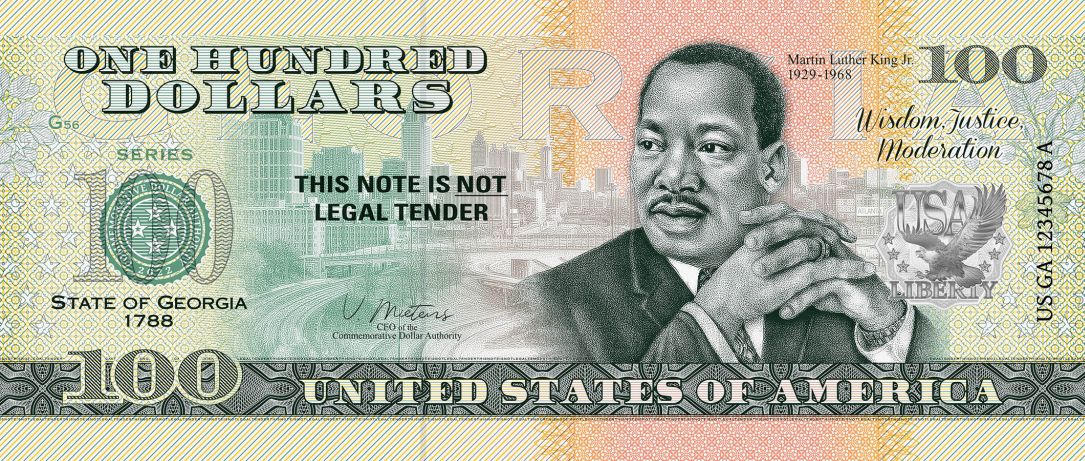 Souvenir note 100 dollars Georgia - Empire State of the South