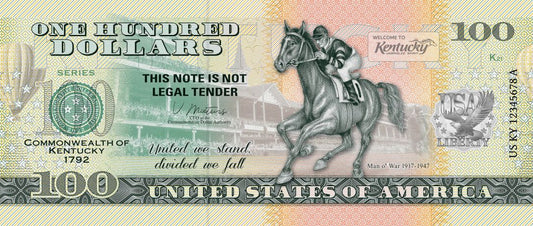 Souvenir note 100 dollars Kentucky - The Bluegrass State