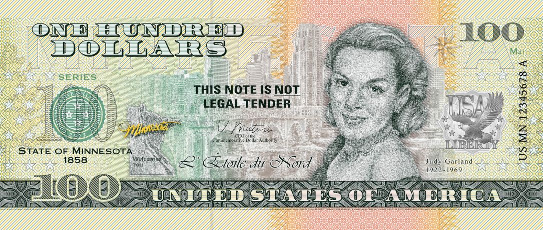 Souvenir note 100 Dollar Minnesota - The Land of 10,000 Lakes