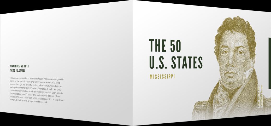 Souvenir note 100 dollars Mississippi - The Magnolia State