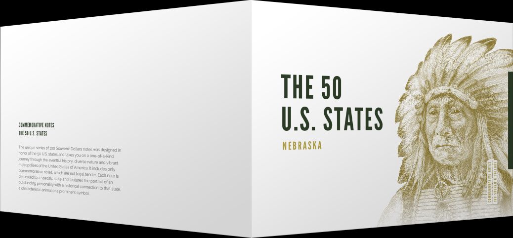 Souvenir note 100 Dollar Nebraska - The Corn Sheller State