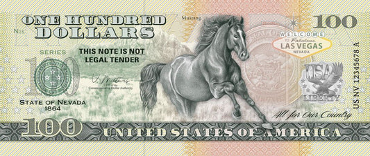 Souvenir note 100 dollars Nevada - The Silver State