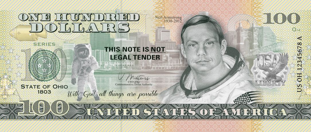 Souvenir note 100 Dollar Ohio - Birthplace of Aviation