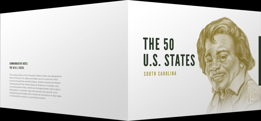 Souvenir note 100 dollars South Carolina - The Palmetto State