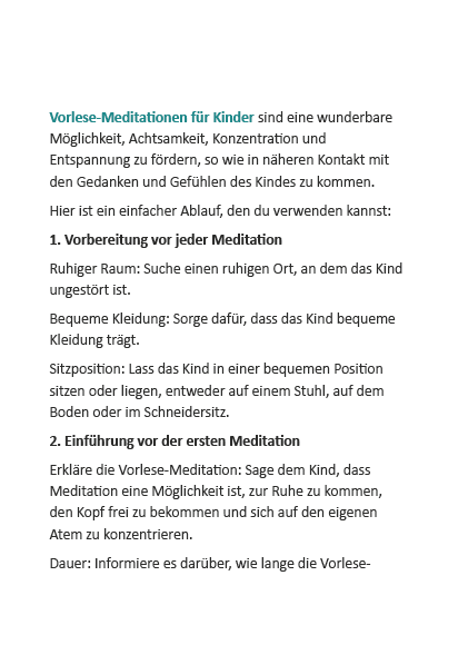 7 Vorlese-Meditationen für Kinder