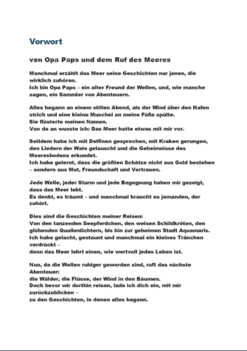 Meeresgeschichten von Opa Paps