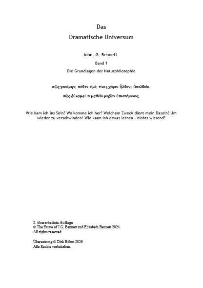 Das Dramatische Universum I
