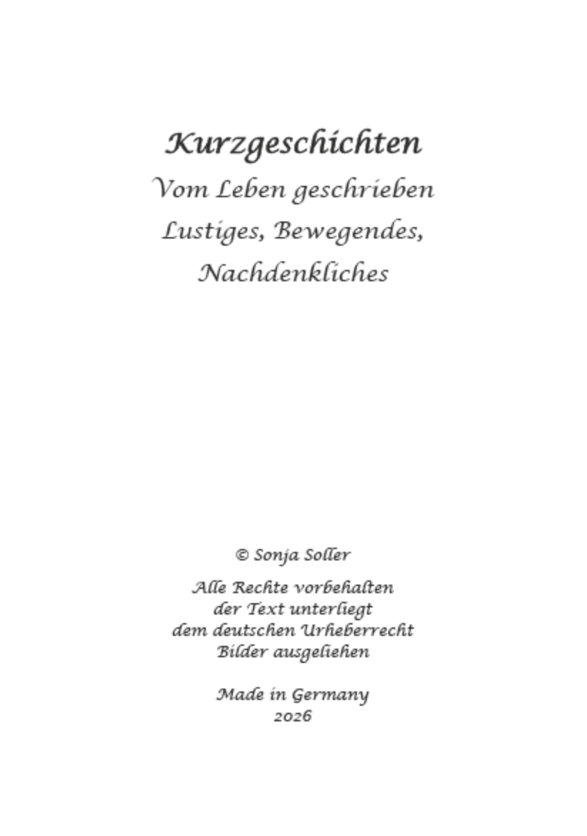 Kurzgeschichten - Vom Leben geschrieben