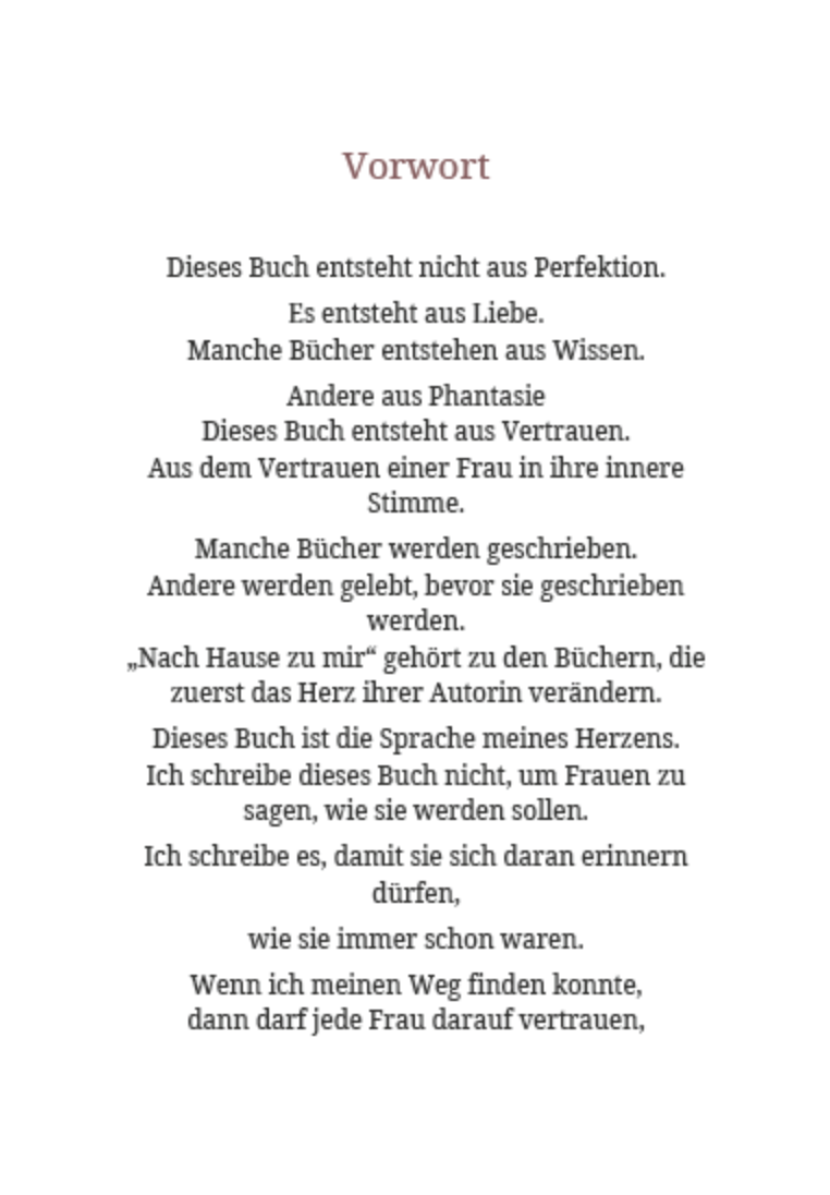 Nach Hause zu mir